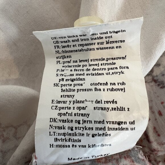 Milano Italy Snake Print Orange Gray Long Sleeve Button Down Viscose 40 L - Picture 12 of 12